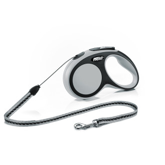 Flexi New Comfort S Cord трос 8 m Поводок-рулетка для собак маленьких пород весом до 12 кг  (Grey)