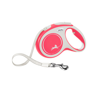 Flexi New Comfort Relaunch S Tape лента 5 m Поводок-рулетка для собак маленьких пород весом до 15 кг  (Red)