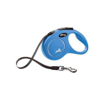 Flexi New Classic S Tape лента 5 m Поводок-рулетка для собак маленьких пород весом до 15 кг  (Blue)
