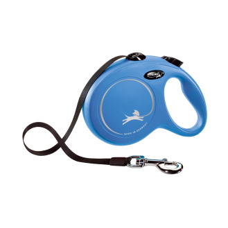 Flexi New Classic L Tape лента 5 m Поводок-рулетка для собак крупных пород весом до 50 кг  (Blue)