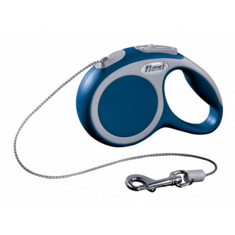 Flexi Vario XS Cord трос 3 m Поводок-рулетка для собак миниатюрных пород весом до 8 кг  (Blue)