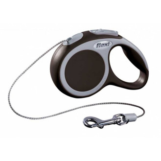 Flexi Vario XS Cord трос 3 m Поводок-рулетка для собак миниатюрных пород весом до 8 кг  (Brown)