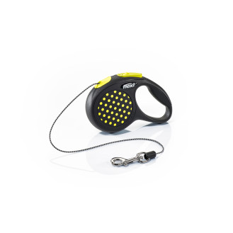 Flexi Design XS Cord трос 3 m Поводок-рулетка для собак миниатюрных пород весом до 8 кг  (Yellow)