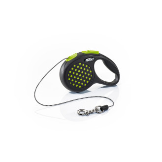 Flexi Design XS Cord трос 3 m Поводок-рулетка для собак миниатюрных пород весом до 8 кг  (Green)