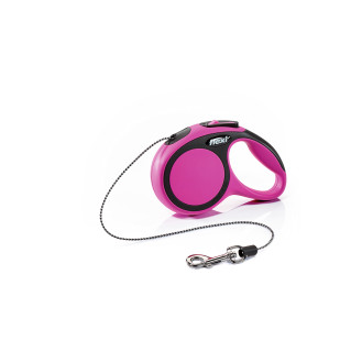 Flexi New Comfort XS Cord трос 3 m Поводок-рулетка для собак миниатюрных пород весом до 8 кг  (Pink)