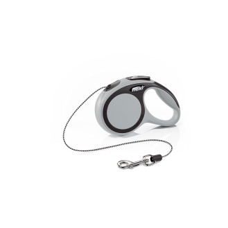 Flexi New Comfort XS Cord трос 3 m Поводок-рулетка для собак миниатюрных пород весом до 8 кг  (Grey)