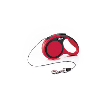 Flexi New Comfort XS Cord трос 3 m Поводок-рулетка для собак миниатюрных пород весом до 8 кг  (Red)