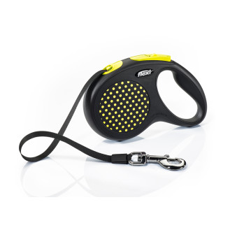Flexi Design M Tape лента 5 m Поводок-рулетка для собак средних пород весом до 25 кг  (Yellow)