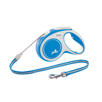 Flexi New Comfort Relaunch XS Cord трос 3 m Поводок-рулетка для собак миниатюрных пород весом до 8 кг  (Blue)
