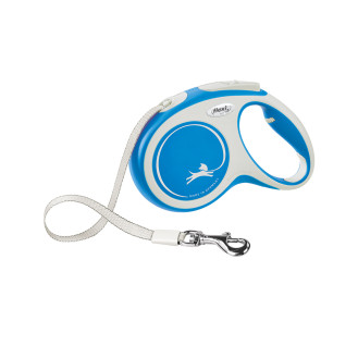 Flexi New Comfort Relaunch L Tape лента 5 m Поводок-рулетка для собак гигантских пород весом до 60 кг  (Blue)