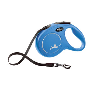 Flexi New Classic M Tape лента 5 m Поводок-рулетка для собак средних пород весом до 25 кг  (Blue)