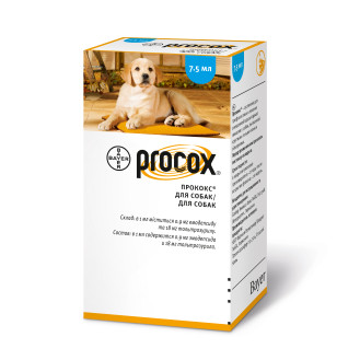 Bayer Procox Puppies & Dogs Суспензия для щенков и взрослых собак против всех видов гельминтов Прококс (7,5 мл)