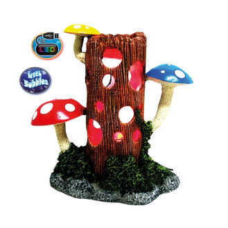 Nobby LED & Bubbles Aqua Ornaments Toadstools Светодиодный декор с диффузором для аквариума Мухоморы (23,8 см)