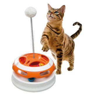 Ferplast Vertigo Интерактивная игрушка для кошек Кототрек со светодиодным шариком (Ø 24 x 36,5 см)