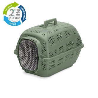 Imac Carry Sport 2nd Plastic Life Переноска с выдвижной крышкой из вторичного пластика для котов и собак весом до 6 кг (Green XS)