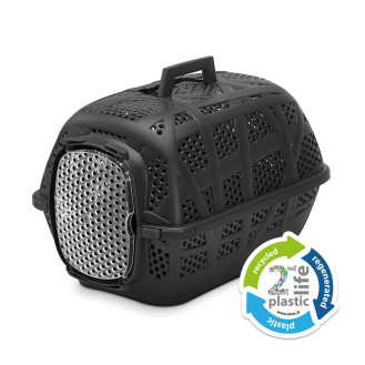 Imac Carry Sport 2nd Plastic Life Переноска с выдвижной крышкой из вторичного пластика для котов и собак весом до 6 кг (Balck XS)