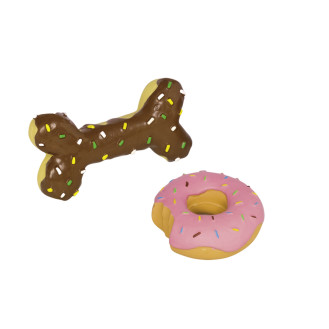 Nobby Aroma Игрушка для собак Display Ароматизированная Косточка и Пончик для жевания (10 - 17 см)