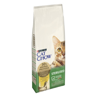 Purina Cat Chow Sterilised Rich in Chicken Сухой корм с курицей для стерилизованных кошек и кастрированных котов (15 кг)