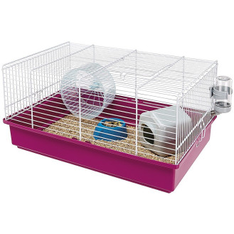 Ferplast Criceti 9 Клетка для хомяков с домиком, поилкой и беговым колесом (Raspberry)