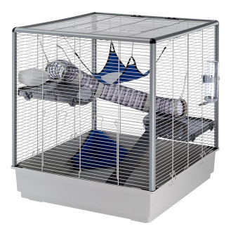 Ferplast Furat XL Трехэтажная клетка для хорьков с гамаком, поилкой и кормушкой (Grey)