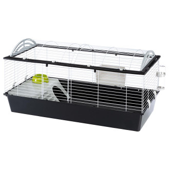 Ferplast Casita 120 Клетка для декоративных кроликов с диспенсером, домиком и миской (Black)
