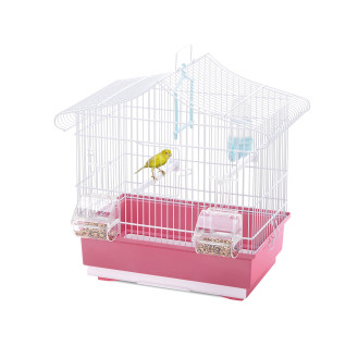 Imac Ava Клетка для канарейки с диспенсером и кормушками (Pink)