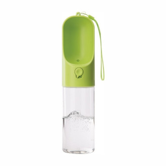 Imac One Touch Water Bottle Дорожная пластиковая поилка с чашей для питья для собак и котов (Green 400 ml)