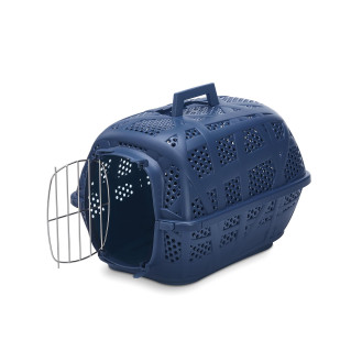 Imac Carry Sport Metal Переноска с выдвижной крышкой для котов и маленьких собак весом до 6 кг (Blue)