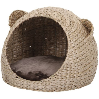 Nobby Takla Плетеный домик с меховой подушкой для кошек (Beige S)