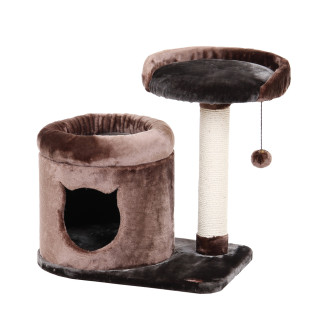 Nobby Jiska Когтеточка с домиком, лежанкой и игрушкой для кошек (Brown)