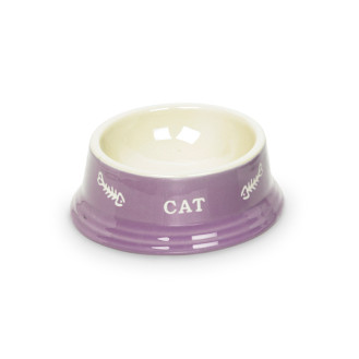 Nobby Cat Керамическая миска для котят и кошек Рыбная кость (Lilac)