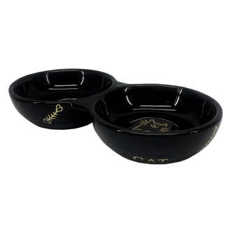 Nobby Golden Cat Двойная керамическая миска для кошек Золотой кот (2 х 230 мл)