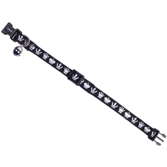 Nobby Cat Collar Royal Нейлоновый ошейник для кошек с колокольчиком Королевский (Black)
