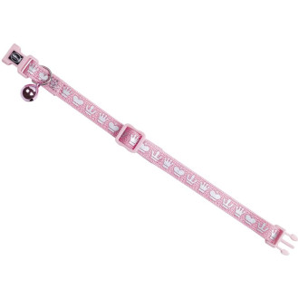 Nobby Cat Collar Royal Нейлоновый ошейник для кошек с колокольчиком Королевский (LPink)