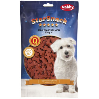Nobby StarSnack Mini Bones Salmon Натуральные лакомства без сахара для собак Косточки с лососем (200 г)