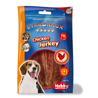 Nobby StarSnack Chicken Jerky Вяленые лакомства без сахара для собак Куриное филе (70 г)