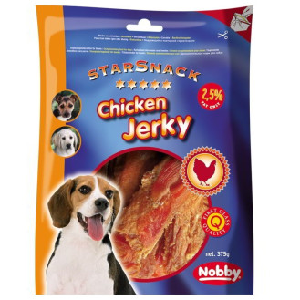 Nobby StarSnack Chicken Jerky Вяленые лакомства без сахара для собак Куриное филе (375 г)
