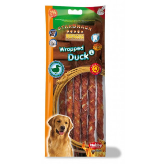 Nobby StarSnack Dental BBQ Wrapped Duck Лакомства для чистки зубов собак Жевательная Палочка из Утки (128 г 25 см)