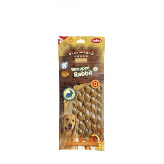 Nobby StarSnack Dental BBQ Wrapped Rabbit Лакомства для чистки зубов собак Жевательная Палочка из Кролика (144 г 25 см - поштучно)