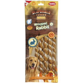 Nobby StarSnack Dental BBQ Wrapped Rabbit Лакомства для чистки зубов собак Жевательная Палочка из Кролика (144 г 25 см)