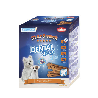 Nobby StarSnack Dental Sticks Лакомства для чистки зубов собак в возрасте от 2 месяцев Кальцинированные палочки (9 г (252 г) 28 штук)