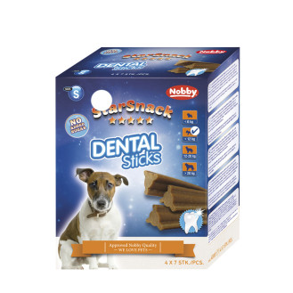 Nobby StarSnack Dental Sticks Лакомства для чистки зубов собак в возрасте от 2 месяцев Кальцинированные палочки (15 г (400 г) 28 штук)