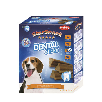 Nobby StarSnack Dental Sticks Лакомства для чистки зубов собак в возрасте от 2 месяцев Кальцинированные палочки (28 г (560 г) 28 штук)
