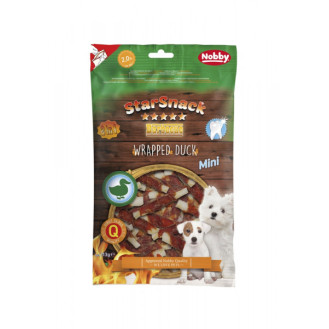 Nobby StarSnack Mini Dental BBQ Wrapped Duck Лакомства для чистки зубов щенков и маленьких собак Палочка с Утиным мясом (113 г 6 см)