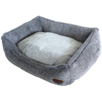 Nobby Cuddly Bed Антискользящий плюшевый лежак с бортиками и съемным чехлом для собак Cuddly (Grey M)