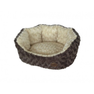 Nobby Obra Oval Плюшевая мягкая лежанка с бортиками для собак и котов (Brown M)