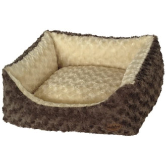 Nobby Obra Bed Плюшевый антискользящий лежак с бортикам для собак (Brown M)