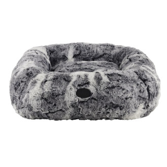 Nobby Citra Bed Меховая квадратная лежанка с двусторонней подушкой для собак и котов (Grey XS)