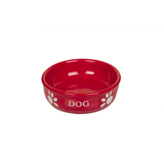 Nobby Dog Керамическая миска для собак Лапки (Red 240 мл)