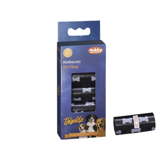 Nobby Poop Bag TidyUp Bone Color Пакеты для уборки за собакой с рисунком косточки (Black 4 рул)
